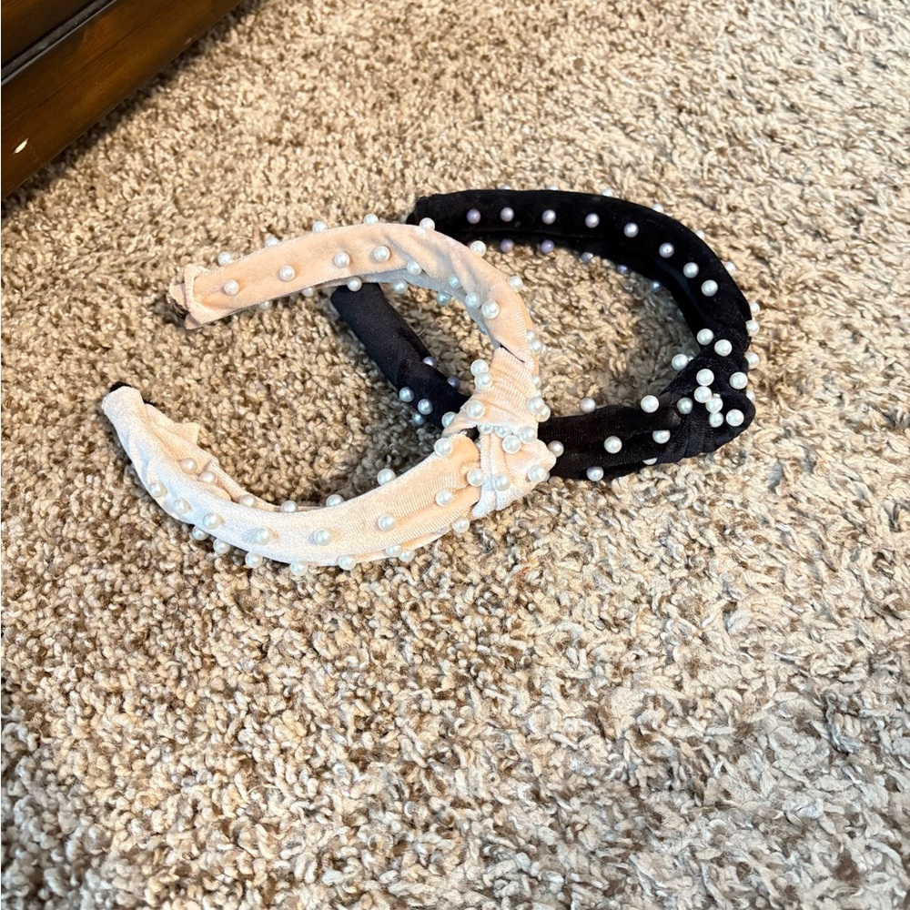 Amazon Black and White Polka Dot Headbands Set